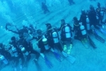 Guinness world record, NRI and team break Guinness world record for the longest human chain underwater, nri and team creates guinness world record, Scuba diving Guinness world record, NRI and team break Guinness world record for the longest human chain underwater, nri and team creates guinness world record, Scuba diving