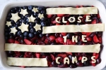 close the camps, american independence day, indian american activist padma lakshmi send a message to trump through a pie on 4th of july, Padma lakshmi