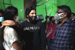 Allu Arjun updates, Allu Arjun updates, allu arjun pays a surprise visit for his daughter, Sneha