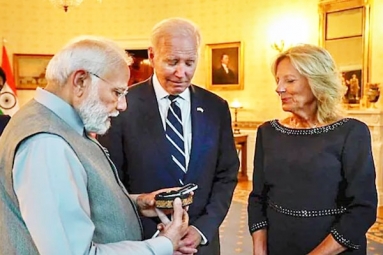 Modi&#039;s $20,000 Diamond Becomes Most Expensive Gift To Biden Family