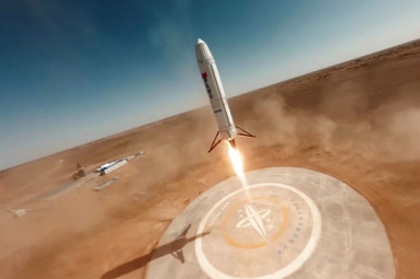 Drone captures Chinese rocket exploding during Landing