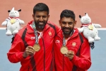 medal, Divij Sharan, asian games 2018 rohan bopanna divij sharan clinch men s doubles gold in tennis, Bopanna